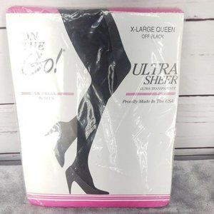 On the go offblack ultra sheer‎ XL queen panty hose